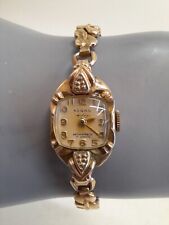 Vintage Ladies Kerns Antimagnetic 17 Jewels Gold Fronted Cocktail Watch RARE