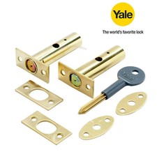Yale Door Security Bolt - Door Rack Bolt Star Key Brass (P-2PM444-PB-2)