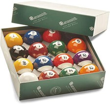 ARAMITH 2" SPOTS AND STRIPES PREMIER MATCH POOL BALLS.