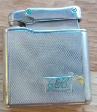 Nice Vintage Colibri Mono Gas Cigarette Lighter Silver Tone