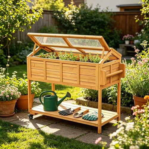Wooden raised garden - wooden, bed
