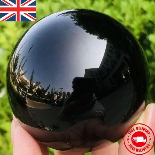 Natural black obsidian crystal - black,