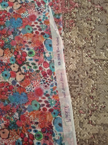 Red floral liberty sheer silk - red,
