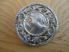 ANTIQUE SILVER SCOTTISH BUTTON