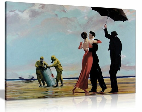 Banksy toxic beach canvas - beach,
