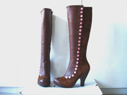 Miss fire tan suede leather - l,
