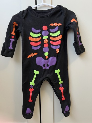 Halloween skeleton baby grow - baby,