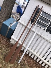 Vintage Wooden Oars Rowboat