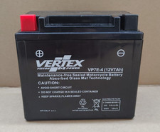 Vertex VP7E-4 Sealed AGM Motorcycle/Powersport Battery, 12V, 7Ah
