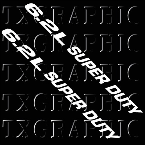 Super duty decal sticker - 6.2l,