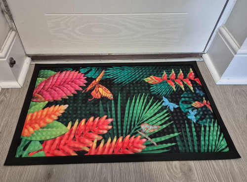 Door mat embossed entrance - door,