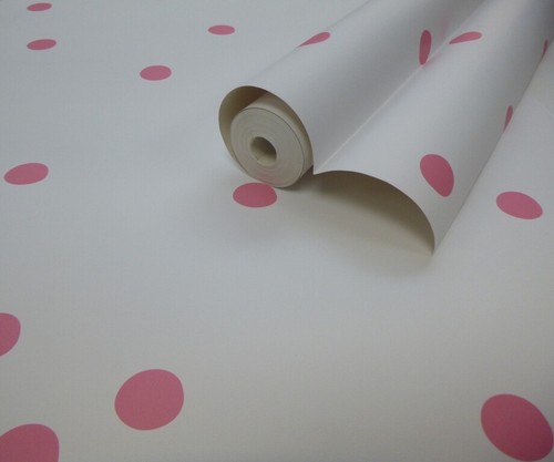 Pink polka wallpaper - polka,