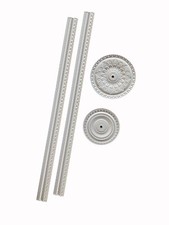 Dolls House Cornicing, Coving, Ceiling Roses, 1:12 Scale Miniature Decor DIY