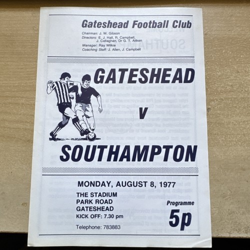Gateshead southampton 1977 - southampton,