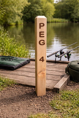 Wooden fishing peg number post - peg,