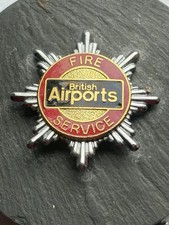 OBSOLETE BRITISH AIRPORTS FIRE SERVICES  CAP BADGE