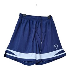 Nike Vintage Football Shorts Navy White Size Medium  Drawstring No Pockets