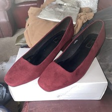 M&S Marks & Spencer’s Red Suede Women’s Shoes UK6.5 NEW