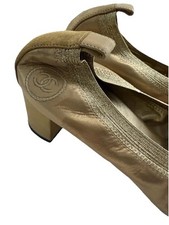chanel shoes 39 1/2 Gold