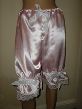 PINK  SATIN LACE TRIM  BLOOMERS VICTORIAN LOOK  30-46W