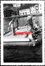 G5/8 EARLY WW2 ORIGINAL PHOTO OF GERMAN WEHRMACHT PONTOON INFLATABLE BOATS