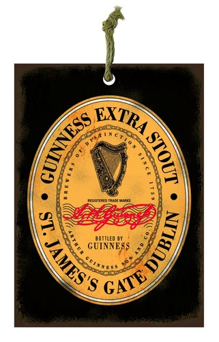 Guinness label mini - metal, sign