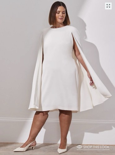 Ivory cape dress - ivory,