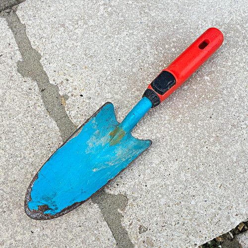 Hand garden trowel spade blue - hand,