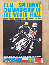WORLD SPEEDWAY CHAMPIONSHIP 1962 PROGRAMME AT WEMBLEY