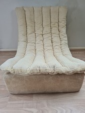 Mid Century Jumbo Cord Low Lounge Chair Vintage Retro