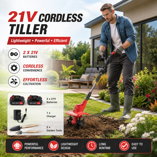 21v cordless cultivator - cordless,