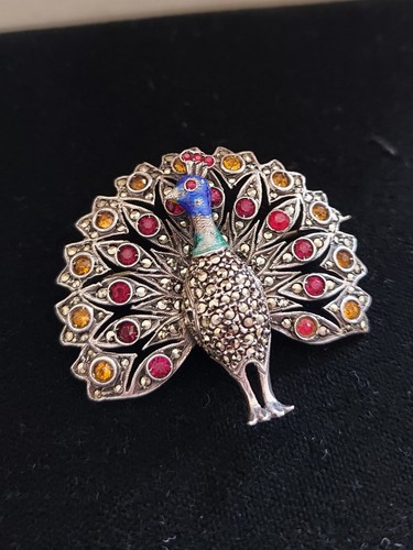 Vintage signed marcasite - signed, &