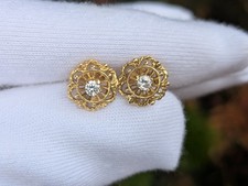 9ct Yellow Gold Vintage Studs Earrings scrap or wear