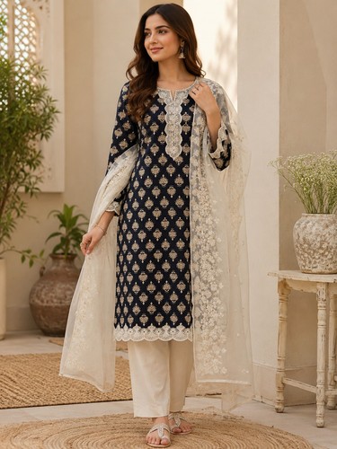 Luxury cambric cotton suit - luxury,