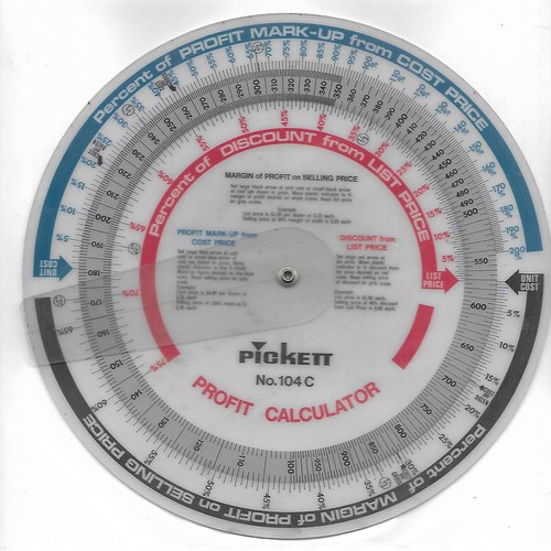 Circular slide rule pickett - slide,
