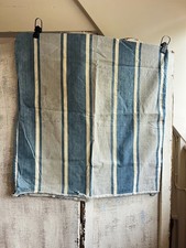 Antique Ticking Fabric VTG Faded Blue Stripes Furnishing Projects French Decor