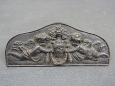 Antique ornate cast brass cherub putti clock or furniture mount spare part