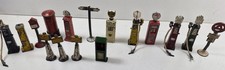VINTAGE LEAD TOYS PETROL PUMPS & ROAD SIGNS 16 IN TOTAL