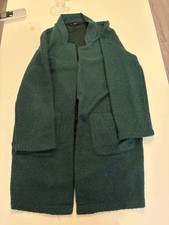 Ladies Cardigan Style Jacket Very Soft Size 12 Bottle Green Good Condition