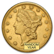$20 Liberty Gold Double Eagle (Cleaned) - Random Year