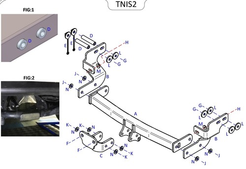 Towtrust fixed flange - fixed,