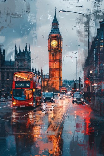 London big ben - big, canvas