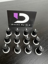 12x BLACK KNOBS 90 ° DJ EQ