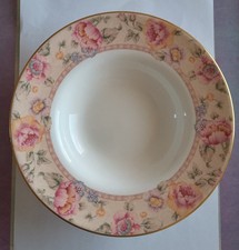 Royal Doulton Darjeeling Soup Bowl with Rose Design and Gold Rim