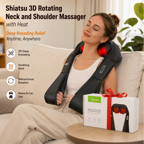 Kneading shiatsu neck back - 4d,