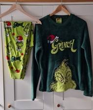 The Grinch Green fleece men's pajamas Size Small.