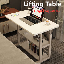 New Adjustable Laptop Desk Height Adjustable Table with Rolling Swivel Wheel 