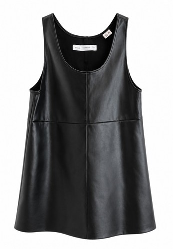 Zara girls black - faux, leather
