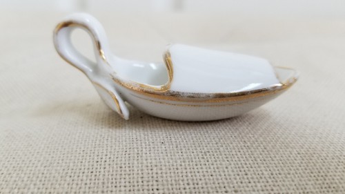 Antique ceramic medicine spoon - ceramic,