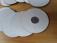 Circle coasters plain wood - plain,